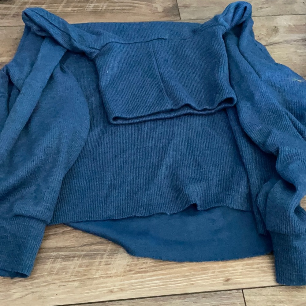From SHEIN. Long sleeved turtleneck. Blue
